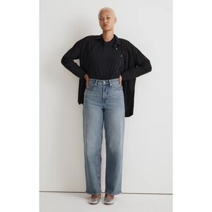 Madewell Light Wash Blue High-Rise Wide Leg Jeans